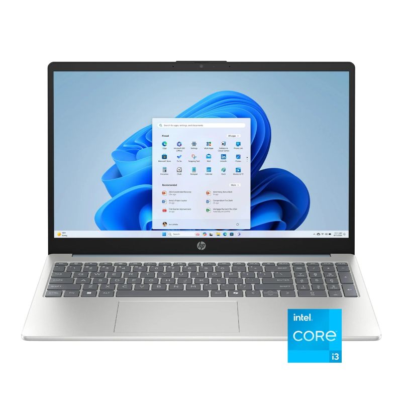 HP Touch Screen Business Laptop Computer, 15.6'' FHD IPS LED Touchscreen Laptop 8GB RAM 256GB SSD, Intel Core i3-N305 Processor, Windows 11 Home, Numeric Keypad, Camera Privacy Shutter, Moonlight Blue